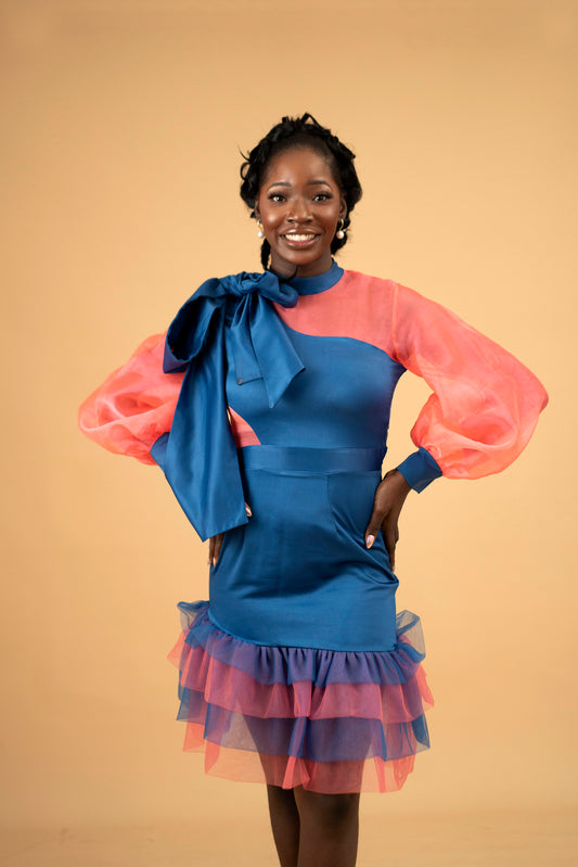 The Bluest Rose -Pink/Blue dress